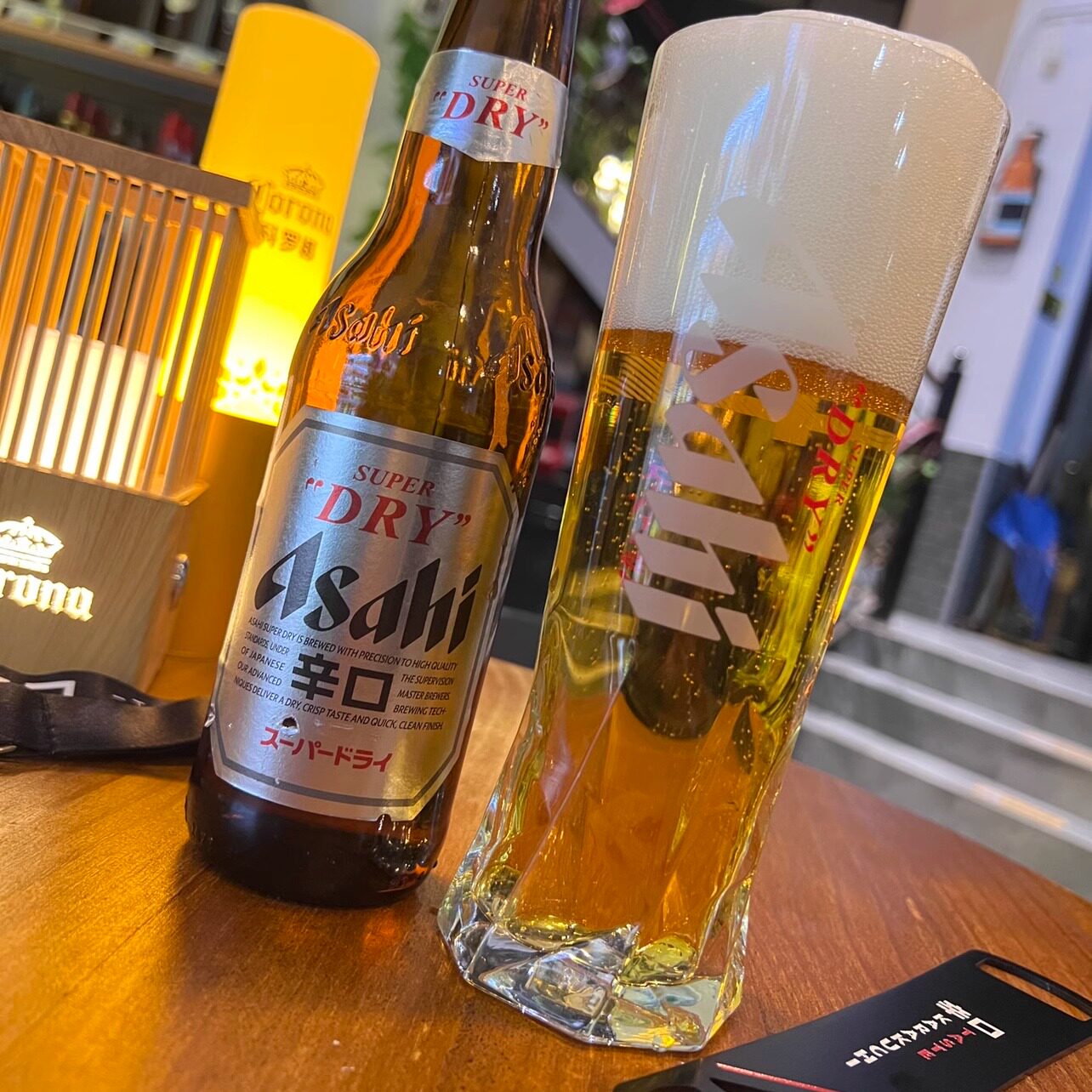 朝日Asahi日料式辛口大容量轻奢加厚扎啤酒玻璃杯网红麒麟一番榨