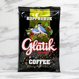 现货 印尼咖啡GLATIK KOPI BUBUK 双雀牌 画眉鸟纯黑咖啡粉150g