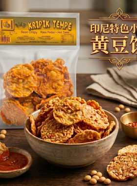 印尼特色小吃天贝黄豆饼150克 辣味黄豆酥饼黄豆脆片Kripik TEMPE