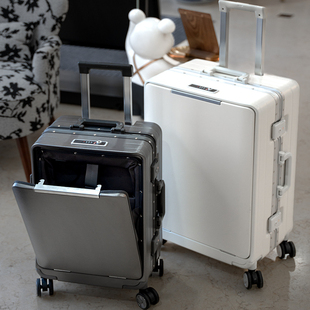 前开口行李箱女24寸大容量密码箱新款拉杆箱男20寸小型登机旅行箱