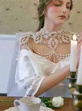 手工多层汉服酒吧珍珠项链