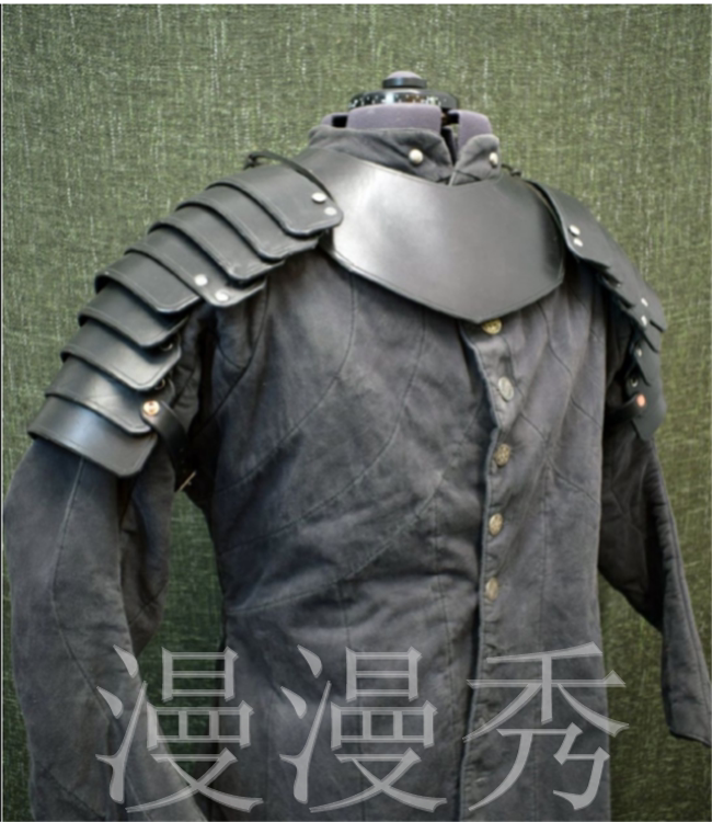 多层护肩护甲欧美中世纪武士音乐剧演出舞台服男护具皮革铠甲战甲
