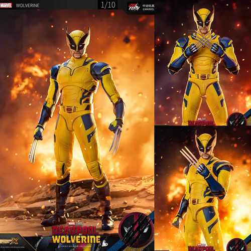 中动漫威死侍与金刚狼人偶手办