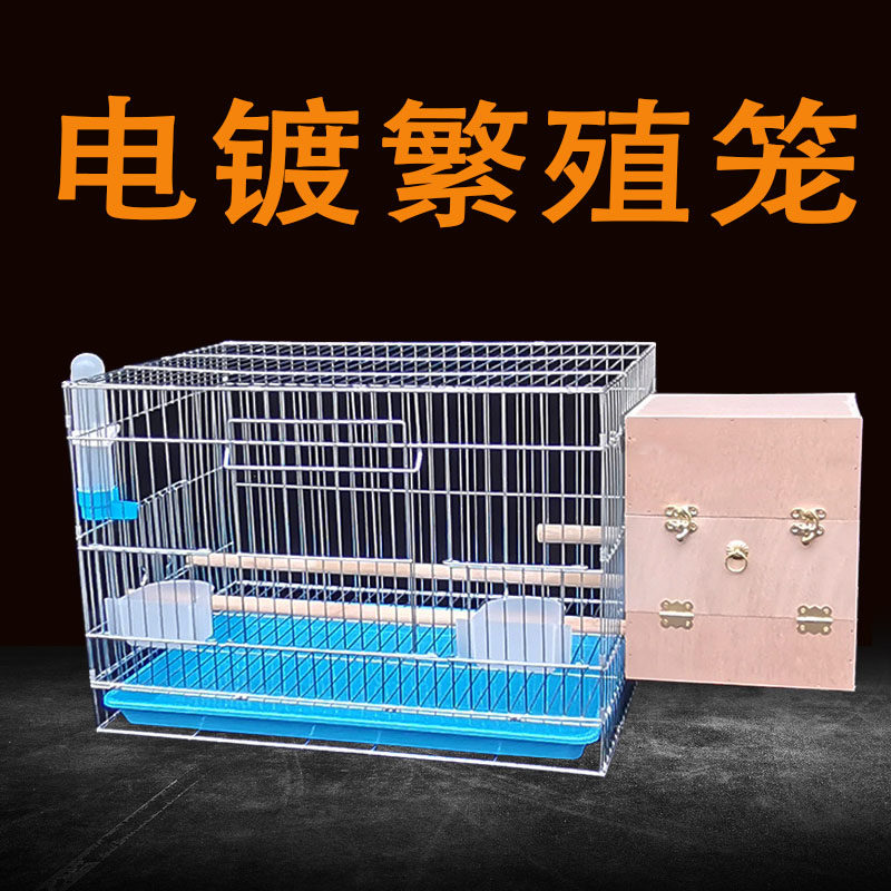鹦鹉鸟笼子虎皮牡丹繁殖笼加大加粗养殖笼八哥中大型电镀飞行笼