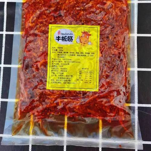 东北板筋丝牛板筋网红食品袋装美食延吉特色甜辣口200克牛板筋 - 封面