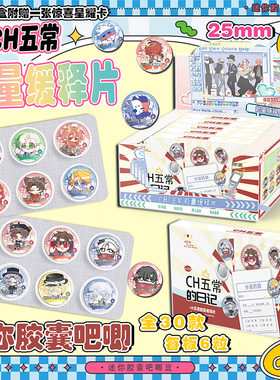 CH五常药片吧唧盲盒迷你胶囊吧唧豆银葱徽章周边盲抽吧唧谷子