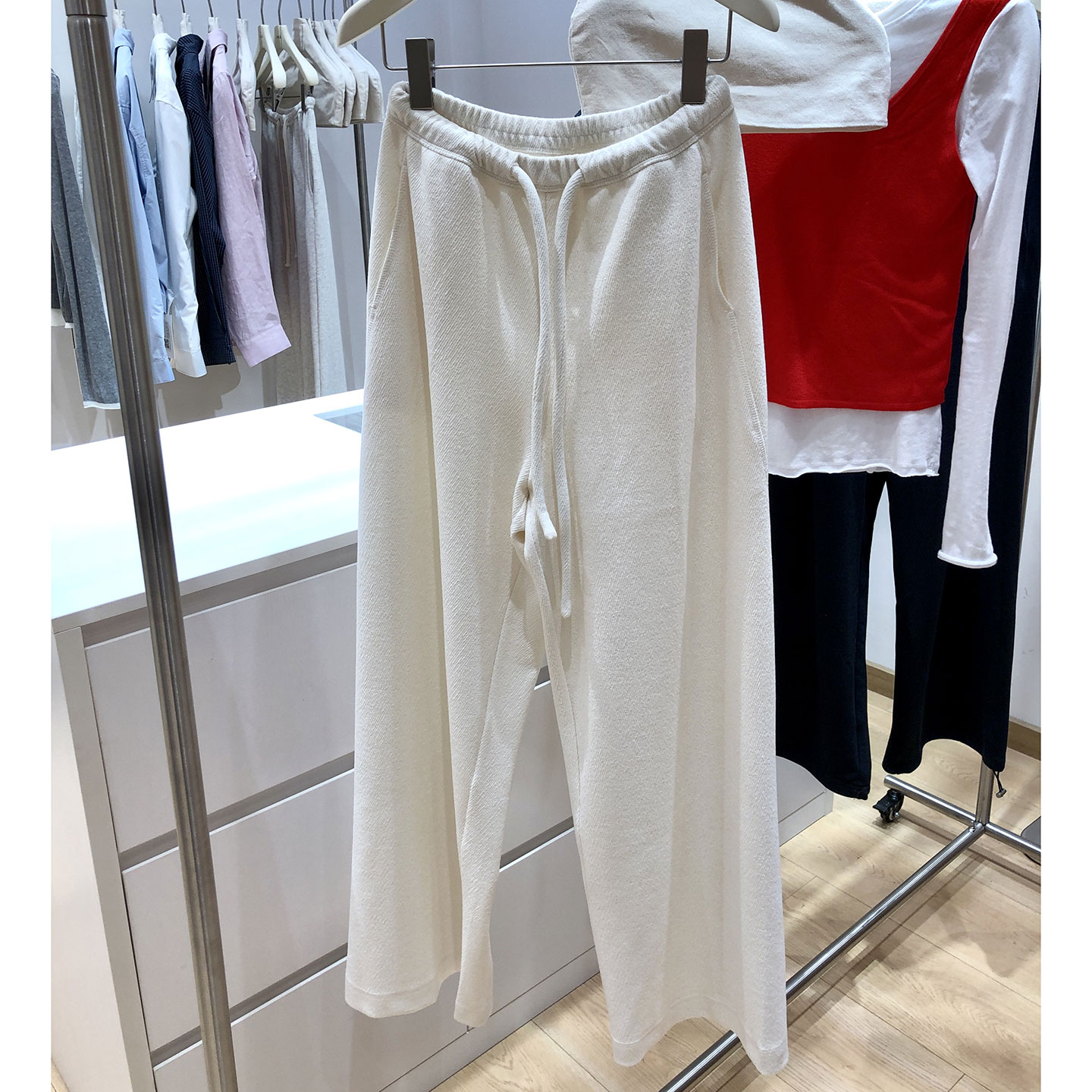 醋酸绵羊毛粗绳复合弹力口袋裤