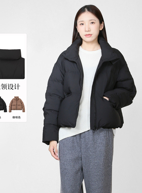 sweetbasil紫淑2025冬装新款正品女休闲时尚立领长袖短款羽绒服