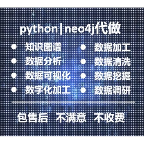 Python代做neo4j代做各类数据分析知识图谱构建