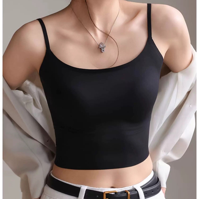 如素慢衣薄款带杯垫修身无痕美背吊带背心内搭60183