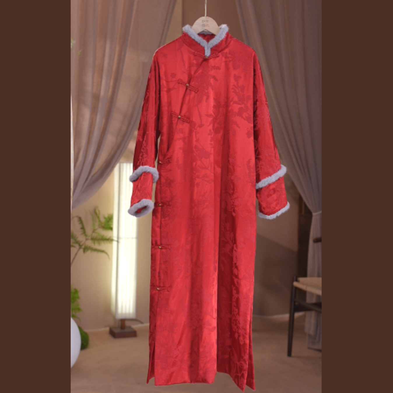 如素慢衣宽松型提花厚款棉服中国风冬款60051