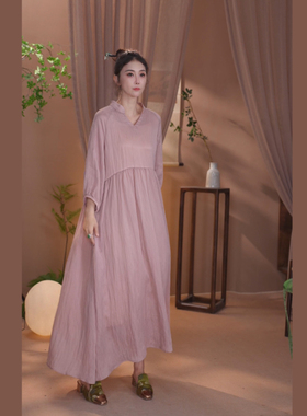 《两件套》如素慢衣 夏季新品铜氨丝大袍子连衣裙60207