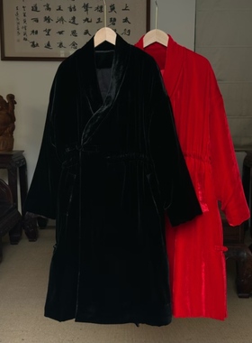 如素慢衣中长款厚款中式冬季棉衣60095