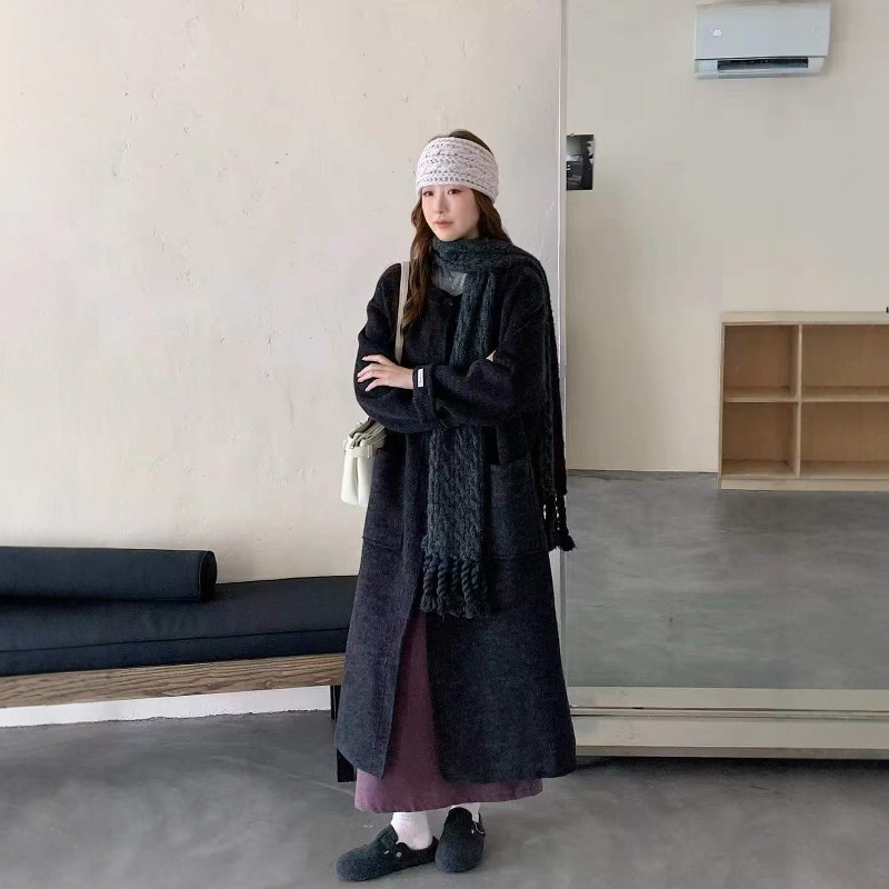 韩系长款小香风宽松显瘦