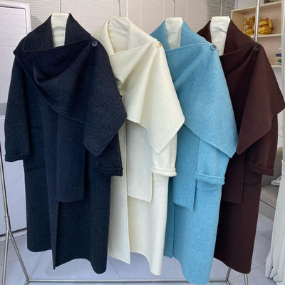 韩系时尚宽松休闲毛呢外套