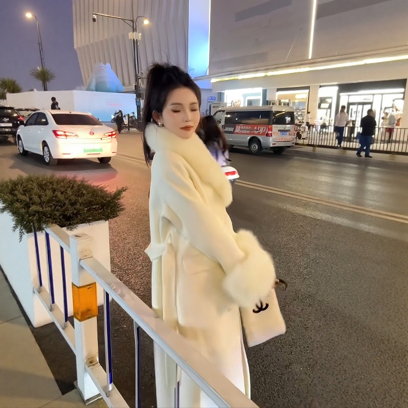 名媛富家千金双面羊绒大衣