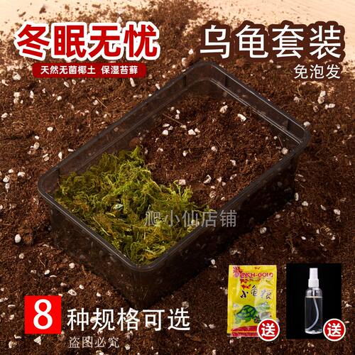 乌龟冬眠套餐冬眠椰土苔藓爱尚爬