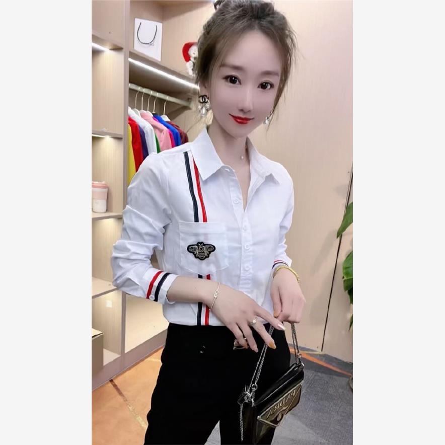 法式复古长袖衬衫女2024