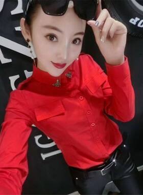 新款韩版修身衬衫女职业OL时尚