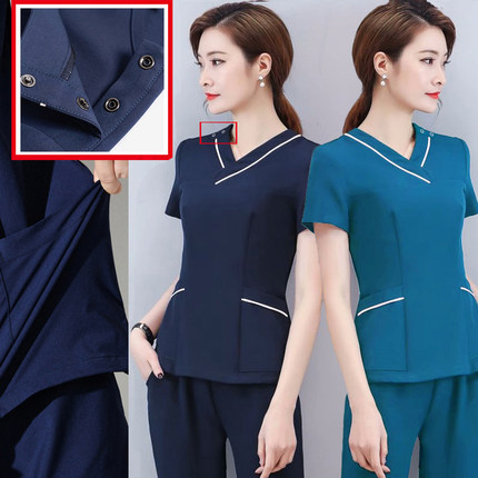 洗手衣短袖医生服棉手术衣女美容院工作服牙科刷手服口腔套装韩版