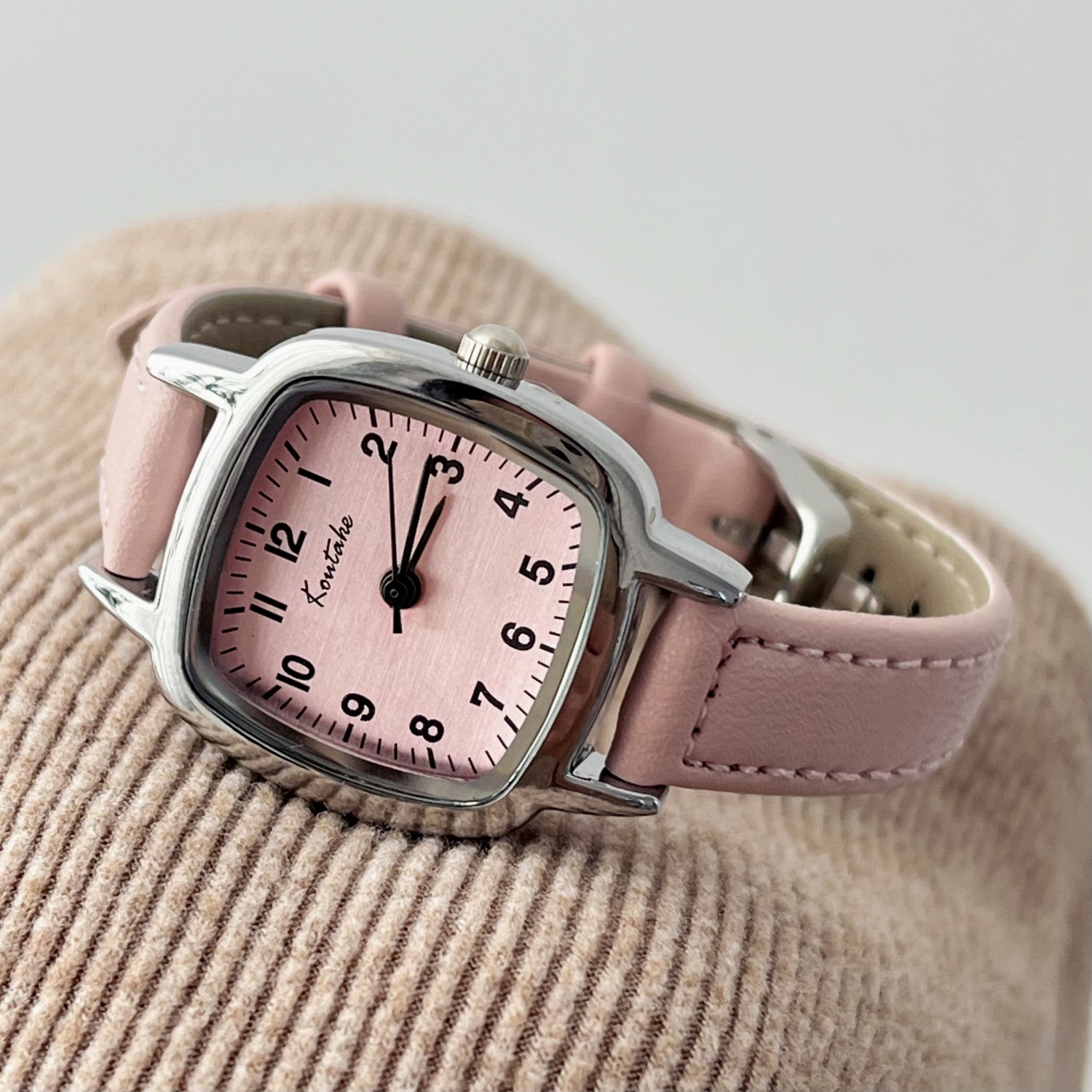 小表盘细带指针式方形手表女学生