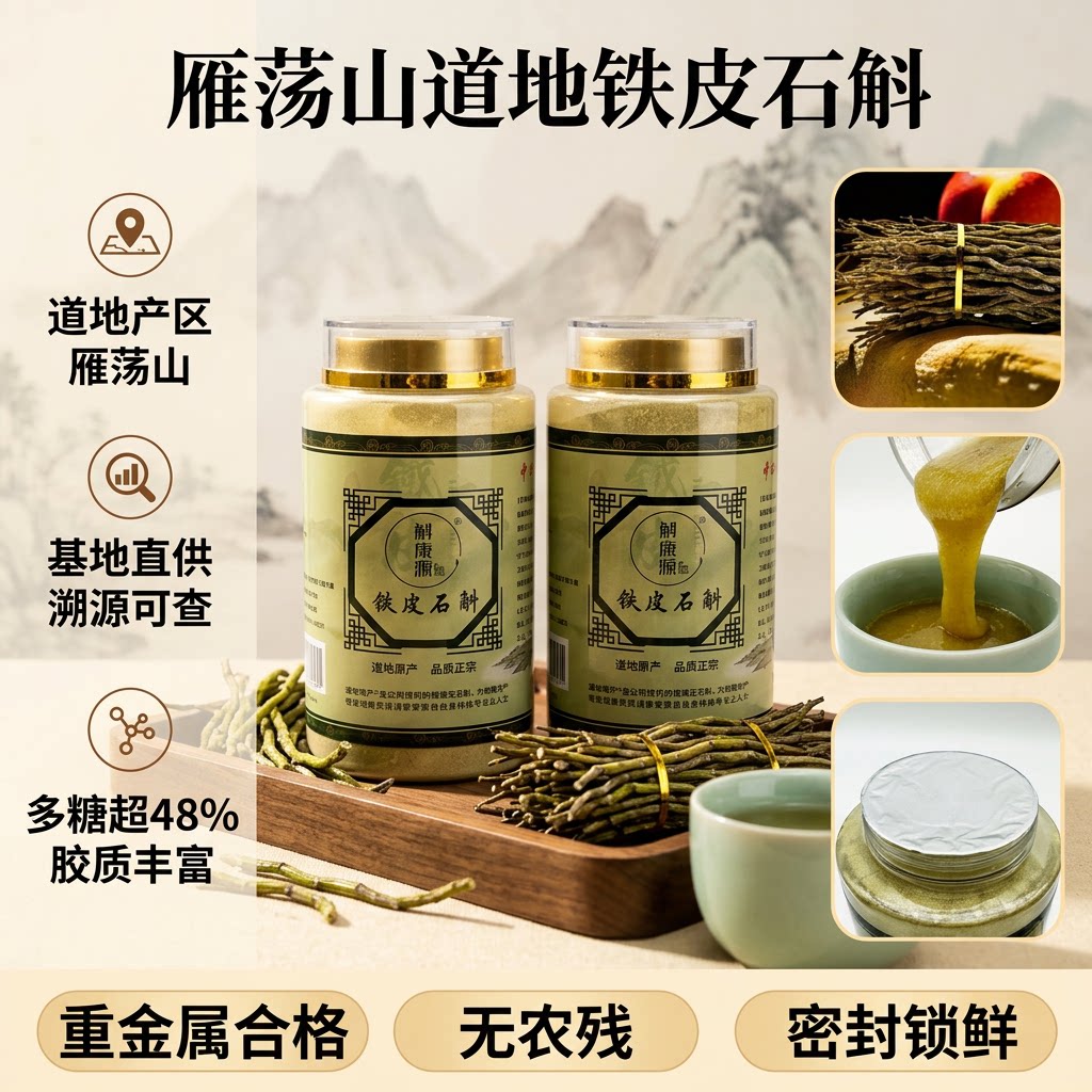 [现磨粉]斛康源浙江乐清雁荡山铁皮石斛粉磨粉吸收更好食用