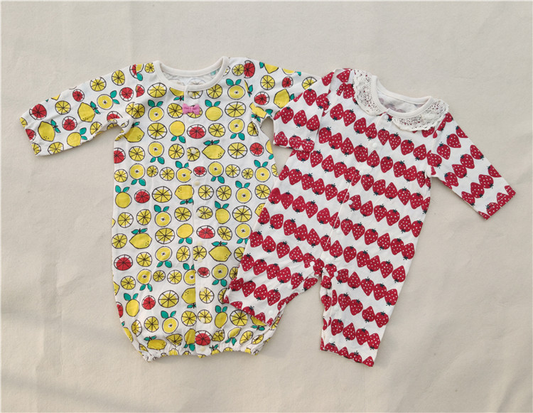 长袖春秋纯棉薄款婴儿连体衣