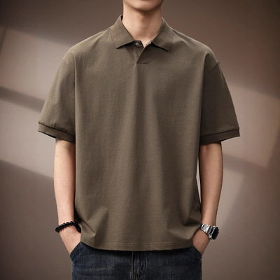 高端索罗纳冰丝凉感简约Polo衫男
