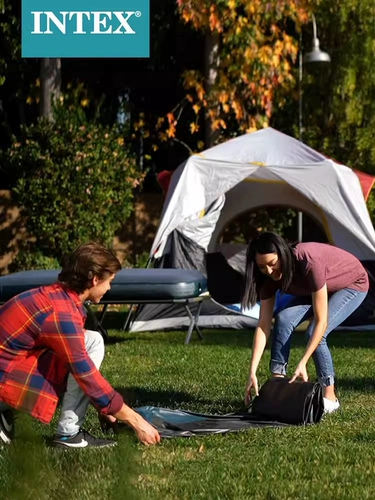 Intex, оригинальная надувная дорожная простыня для домашнего использования для двоих, портативная складная палатка, кушон, увеличенная толщина