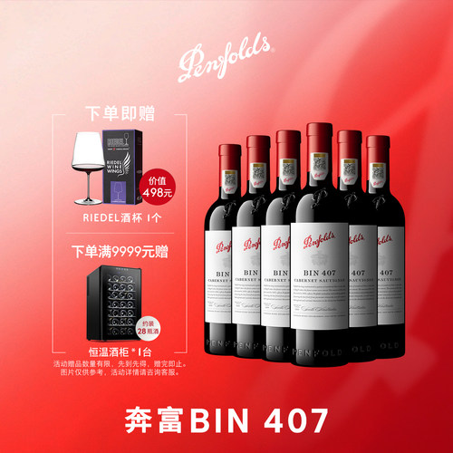 奔富BIN407红酒葡萄酒官方正品