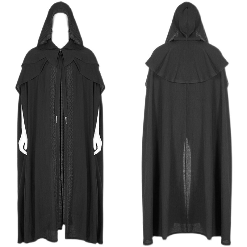 ╋DEVIL SIGH╋ PUNK RAVE PUNK GOTHIC GOTHIC MENS CAPE CLOAK LONG COAT WY1177