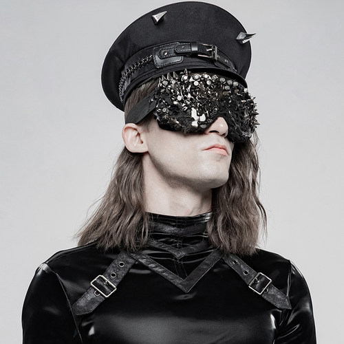 ╋魔叹╋ PUNK RAVE蒸汽朋克哥特GOTHIC铆钉恶魔角皮军帽 WS390