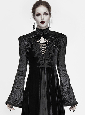 ╋魔叹╋ DEVILFASHION 宫庭丝绒巴洛可哥特洛丽塔女短外套 CA020