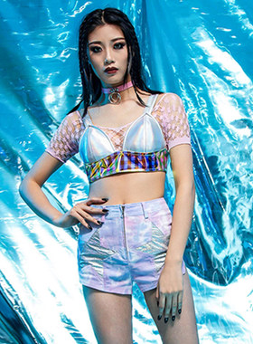 赛博蒸汽朋克摇滚女王胸衣背心