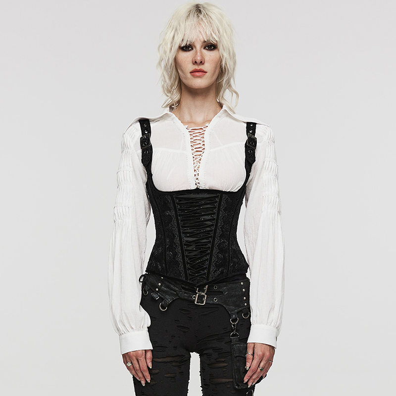 PUNKRAVE朋克哥特女胸衣束腰腰封