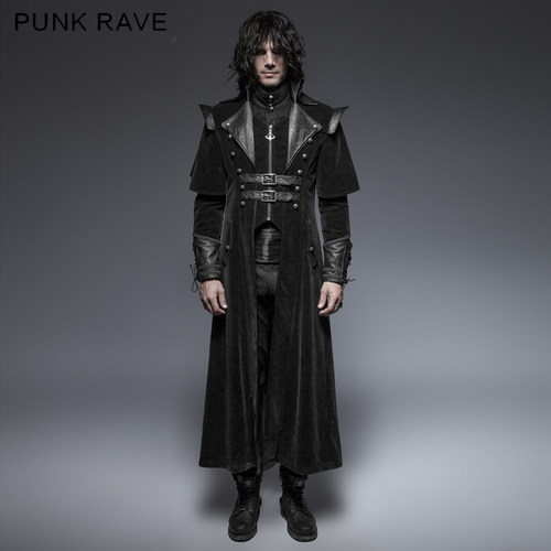 PUNKRAVE视觉朋克哥特传教士风衣