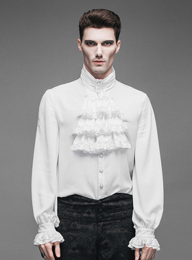 ╋魔叹╋ DEVIL FASHION 歌特GOTHIC暗黑复古男士长袖衬衫 SJM127