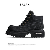 Salaxi 百搭保暖高级感短靴 马丁靴男款 莎莱茜秋冬新款 厚底时尚