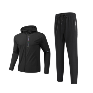 运动套装男体育生跑步训练服秋冬健身衣服田径速干衣户外晨跑外套