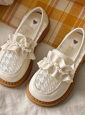 ABC defier女童鞋子小皮鞋2024春秋新款小女孩镂空网纱透气公主鞋