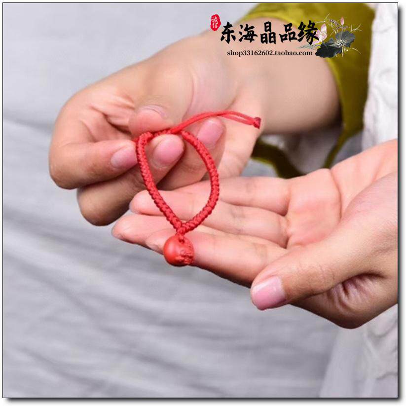 高含量朱砂红砂水飞砂蛇宝宝手绳宝宝儿童红绳手饰品本命年手链