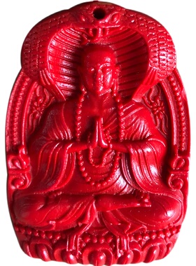 朱砂结缘地藏王佛像南无大愿地藏王菩萨吊坠双十合一佛珠男女挂件