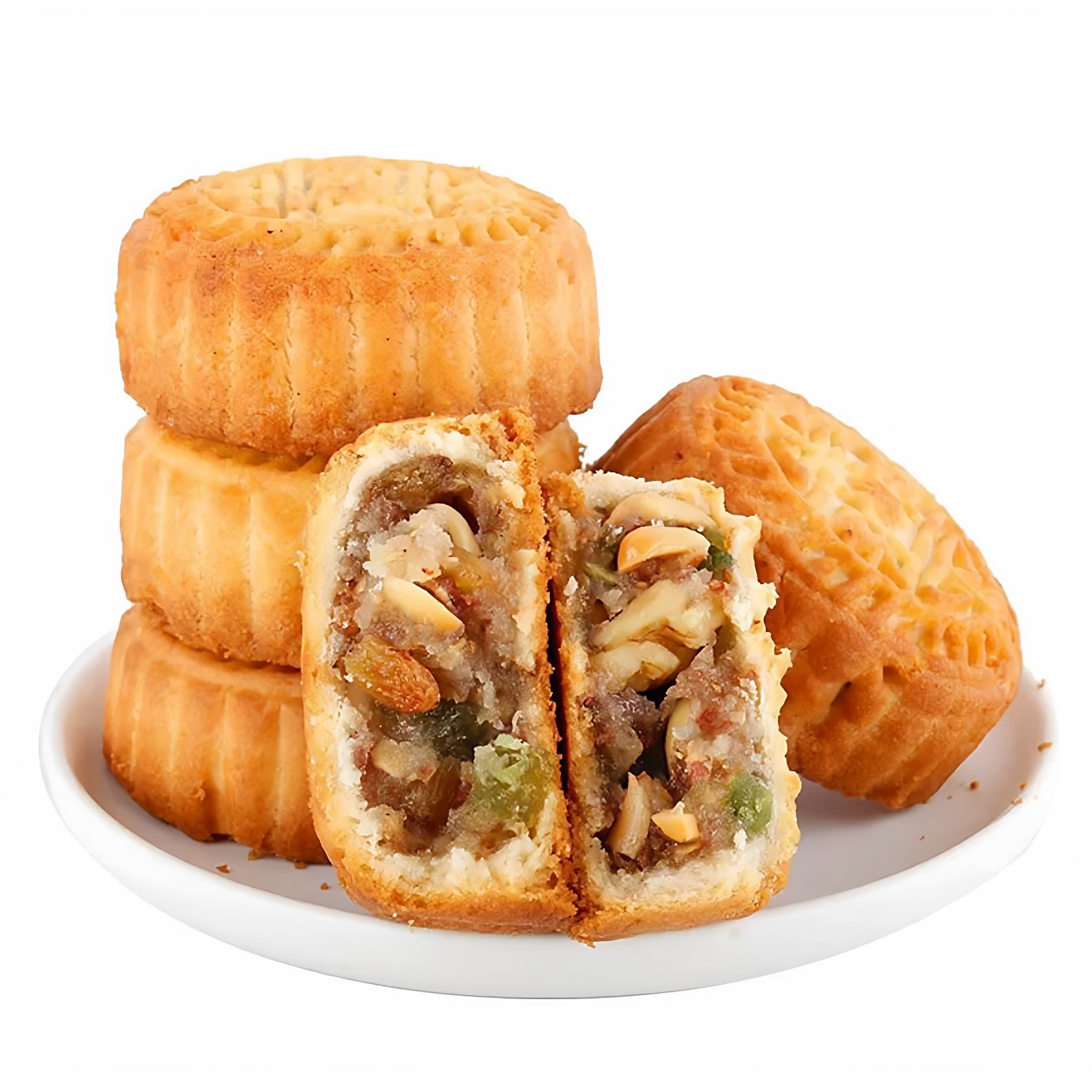 忠航蜜酥月饼伍仁黑芝麻核桃苏子味聊城特产传统中秋月饼