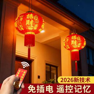 2025新款大红灯笼大门口一对户外阳台免插电过年挂饰春节新年装饰