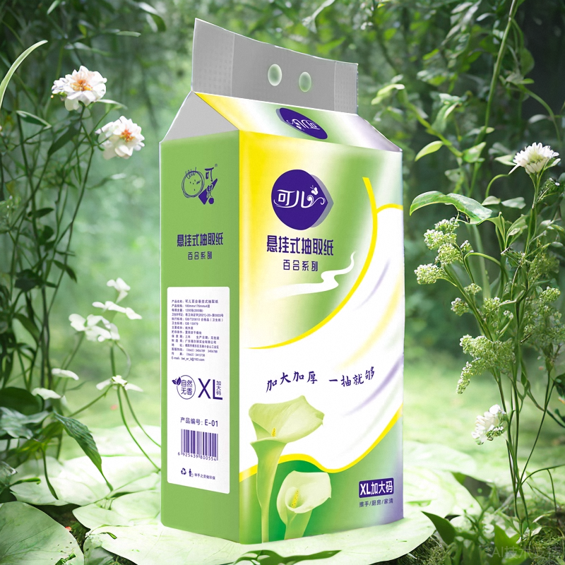 可儿百合系列悬挂式抽取纸4层挂墙式卫生间XL特大码软包纸巾,洗护清洁剂/卫生巾/纸/香薰,平板式/抽取式/挂抽式厕纸,淘宝优惠券,粉丝福利购,淘宝优惠卷