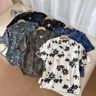 休闲度假风！夏男女装印花衬衫短袖衬衣速干474521/482480/482483