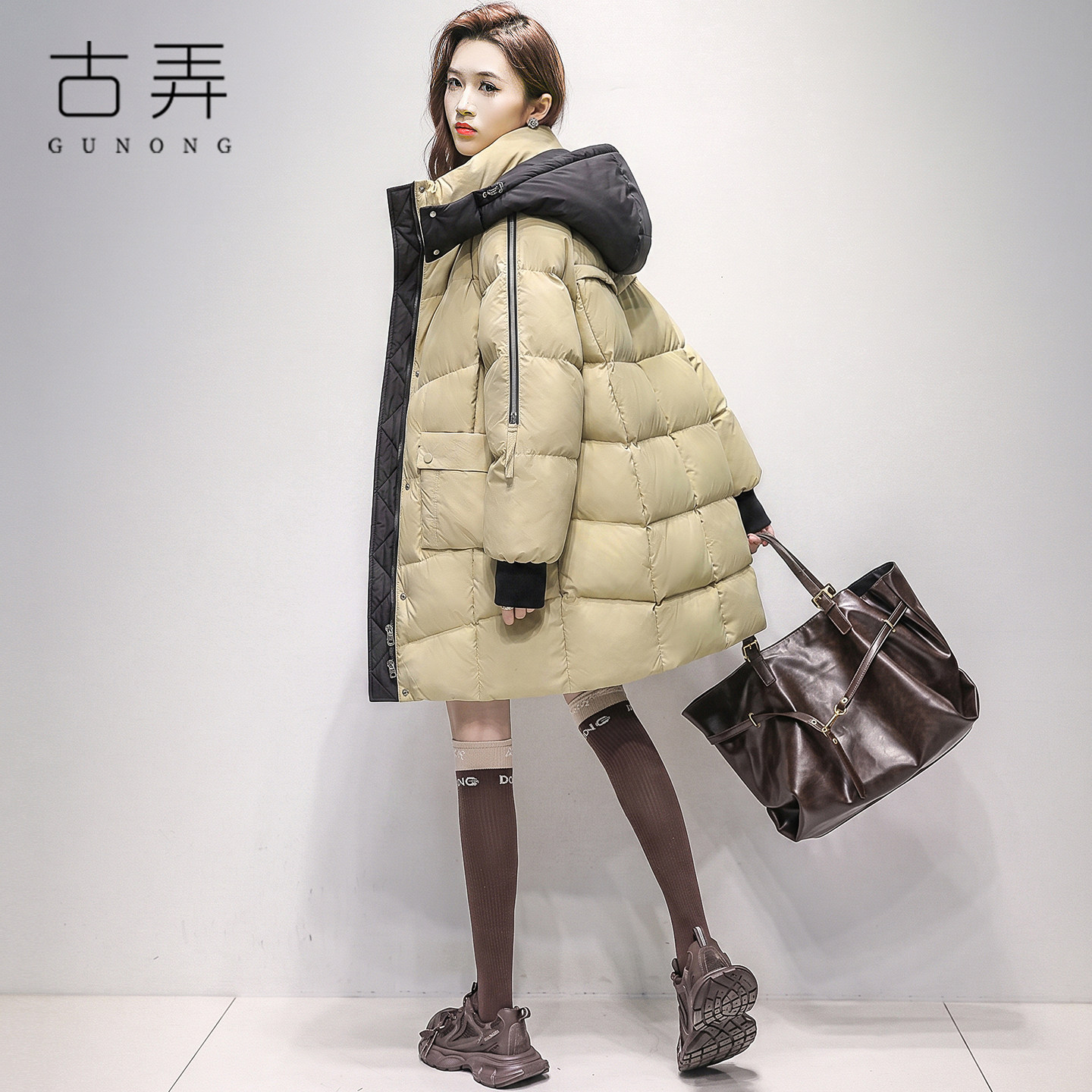 廓形泡芙被子羽绒服中长款女宽松2026年新款韩系休闲保暖加厚外套