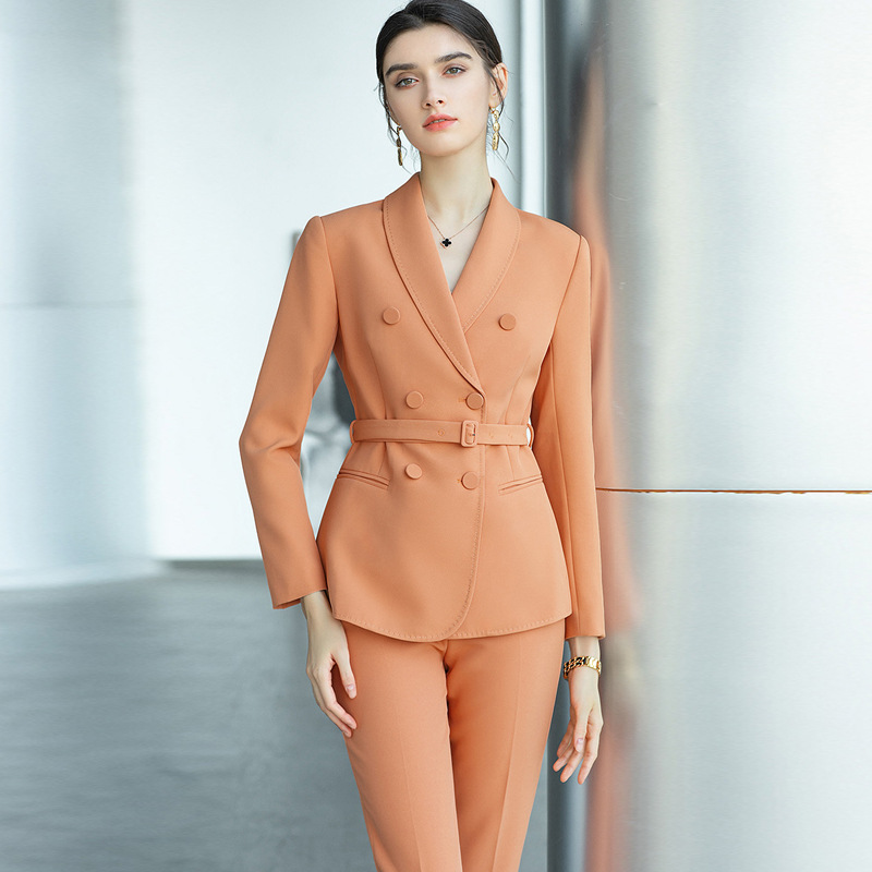 时尚洋气制服职业套装女西服春新新款播音艺考主持人正装工作服ol