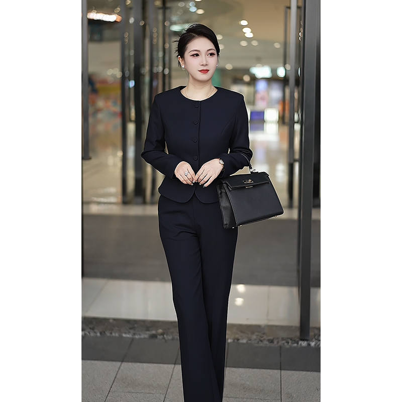 外套工作服显瘦长袖时尚套装职业女裤套装休闲