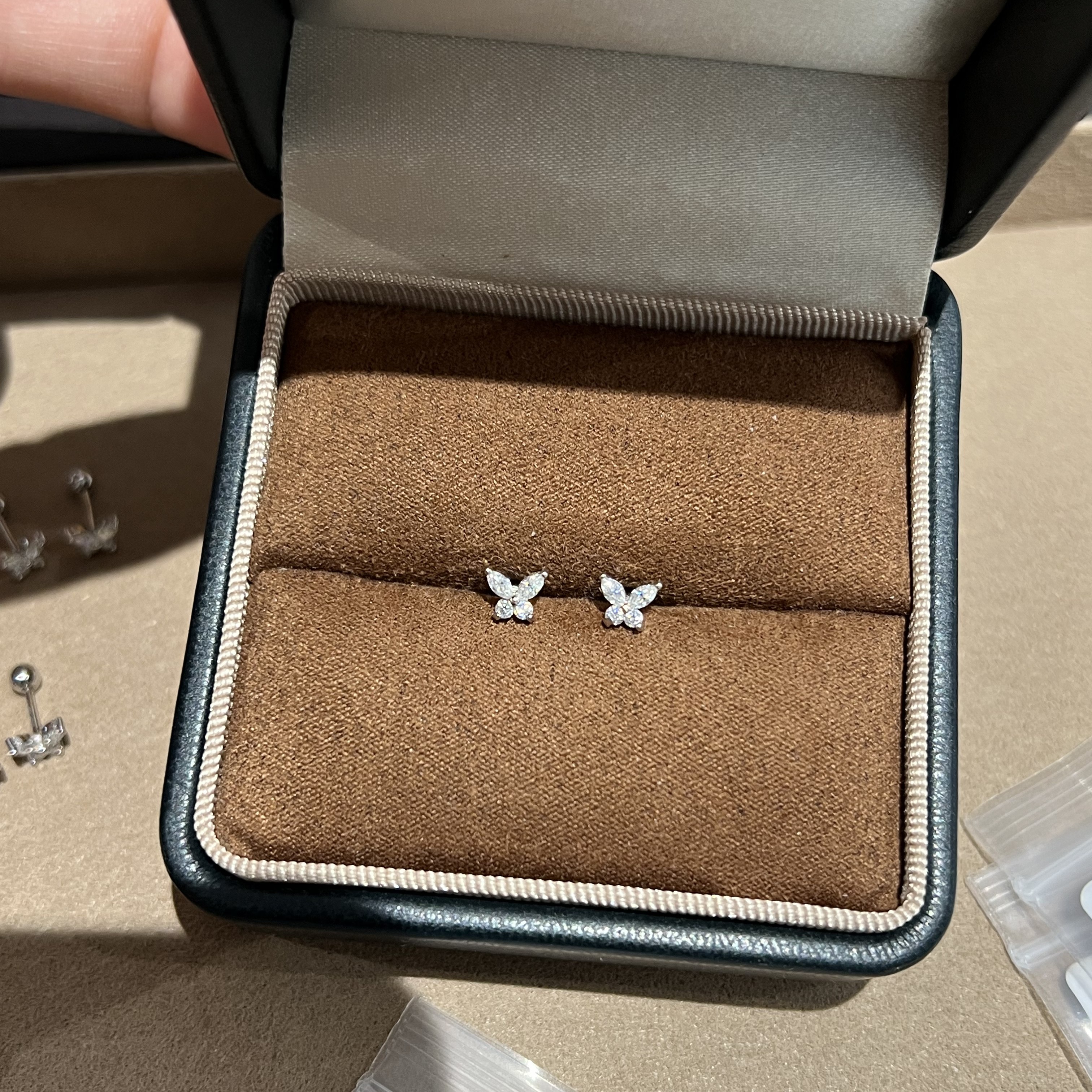 Amor Glam【蝴蝶mini耳钉】耳钉女小巧精致轻奢圣诞生日送女友